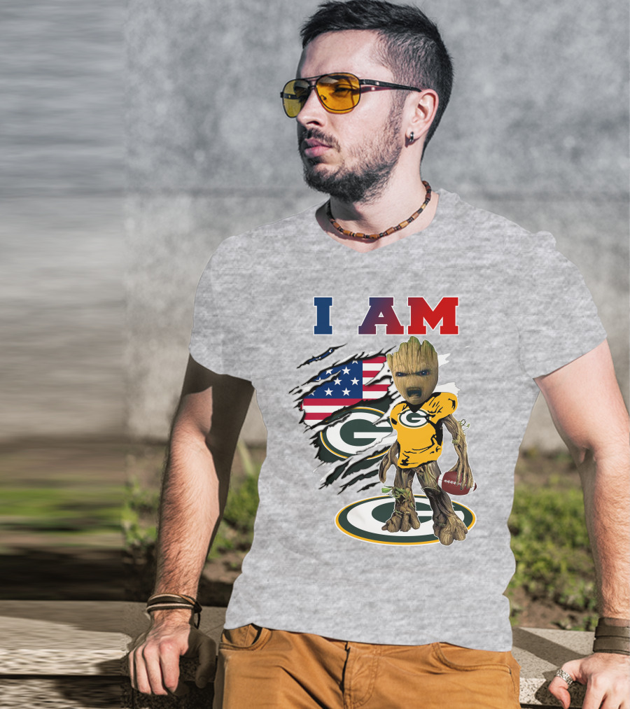 I Am Groot Green Bay Packers Football T-Shirt
