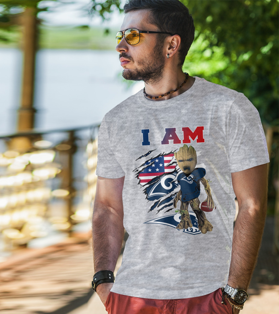 I Am Rams American Football Character Blend T-Shirt
