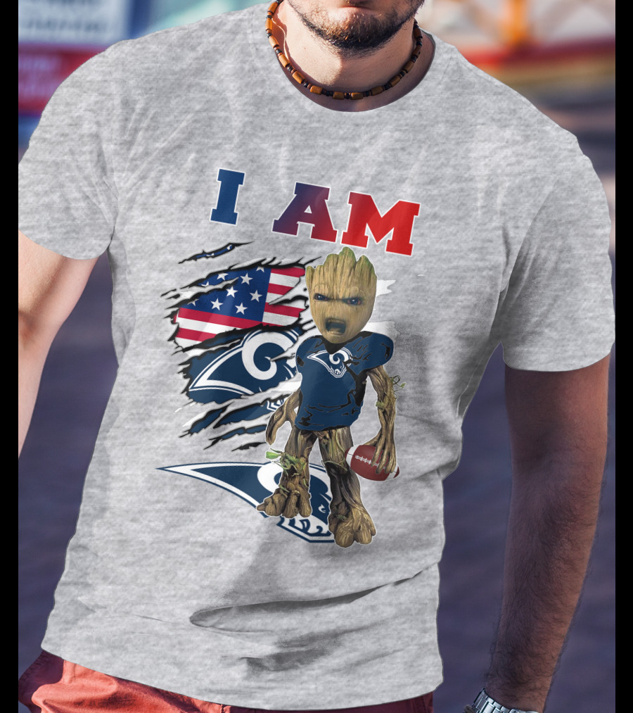 I Am Rams American Football Character Blend T-Shirt