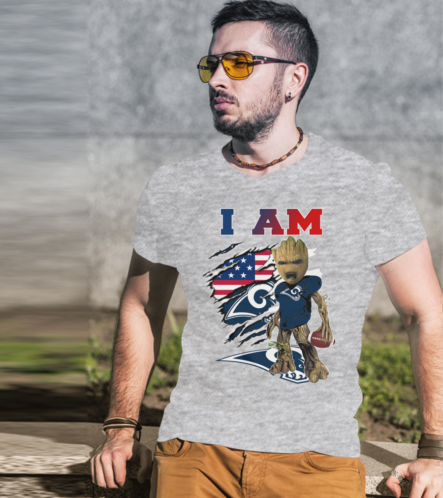 I Am Rams American Football Character Blend T-Shirt