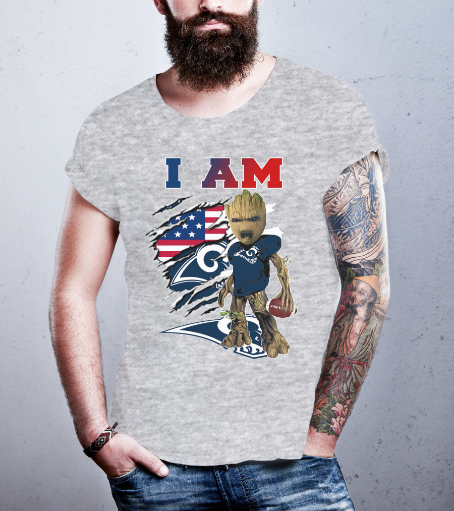 I Am Rams American Football Character Blend T-Shirt
