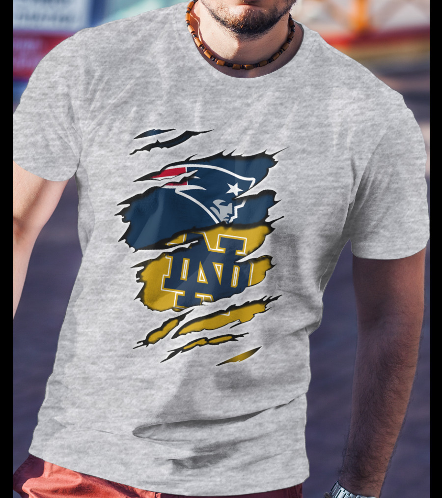 Patriots Notre Dame Logo Fusion T-Shirt