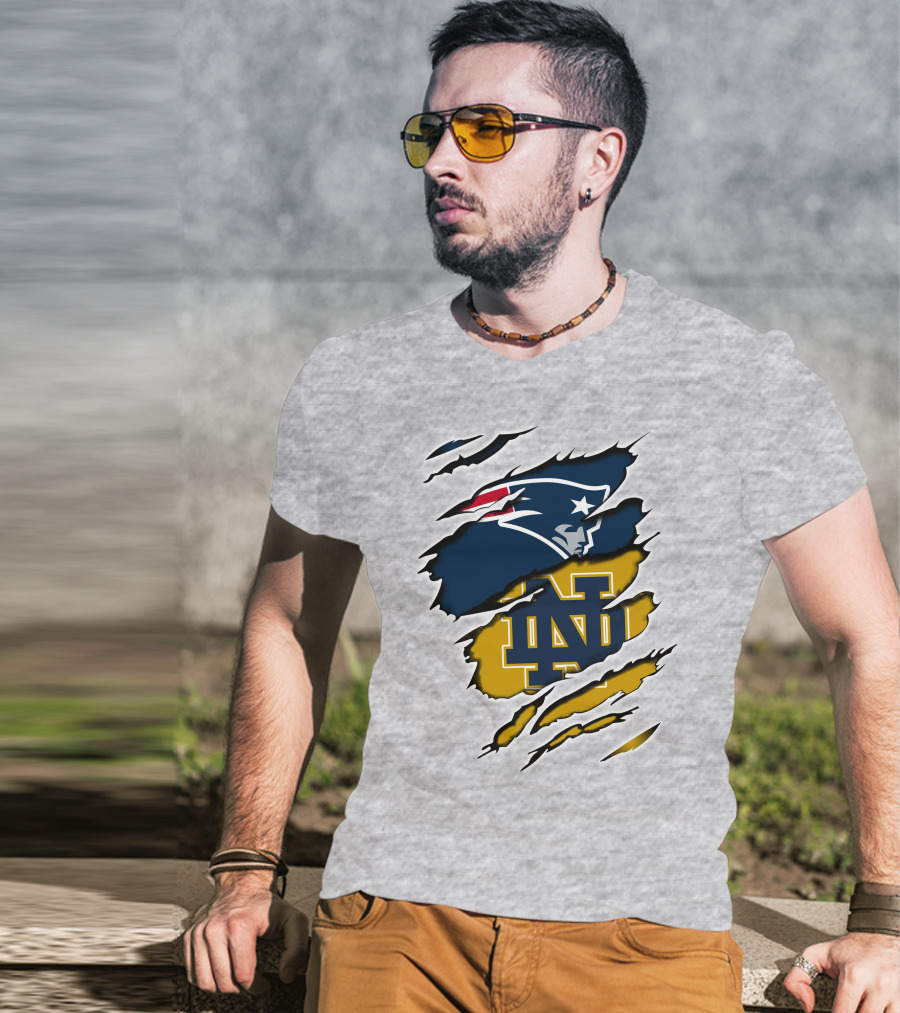 Patriots Notre Dame Logo Fusion T-Shirt