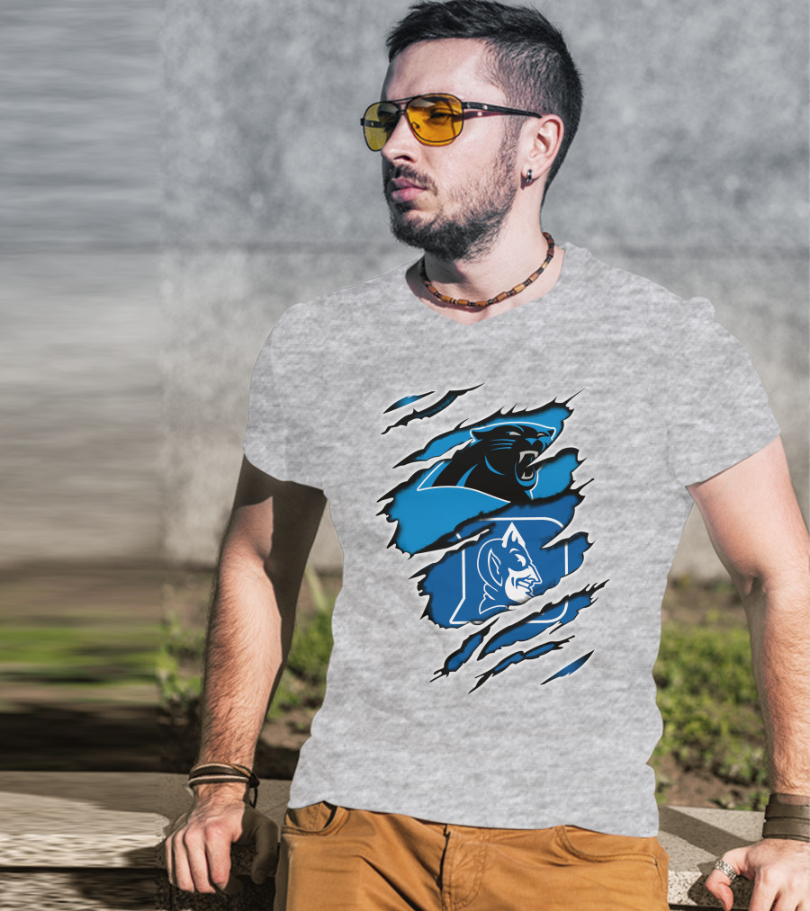 Panthers Duke Blue Devil Logo Fusion T-Shirt