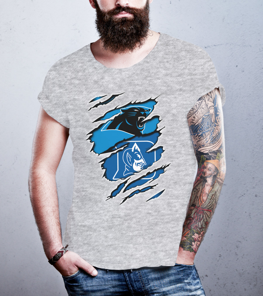 Panthers Duke Blue Devil Logo Fusion T-Shirt