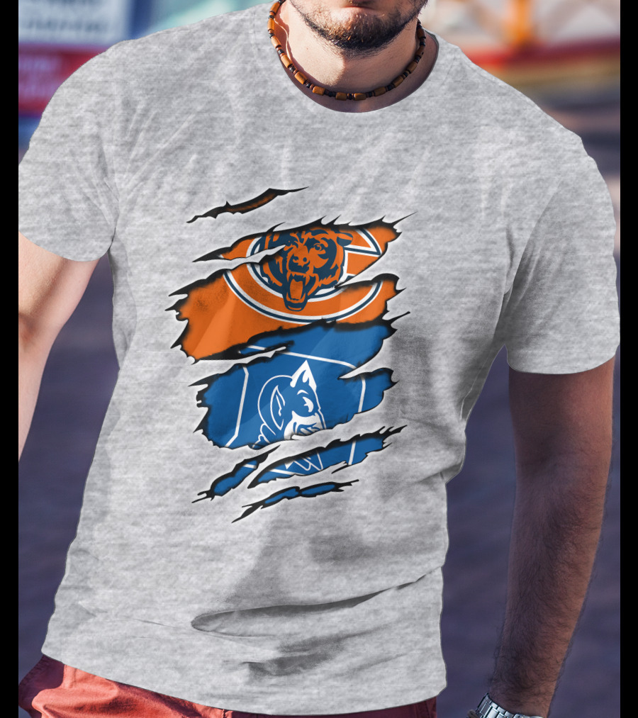 Chicago Bears Duke Blue Devils Fusion T-Shirt