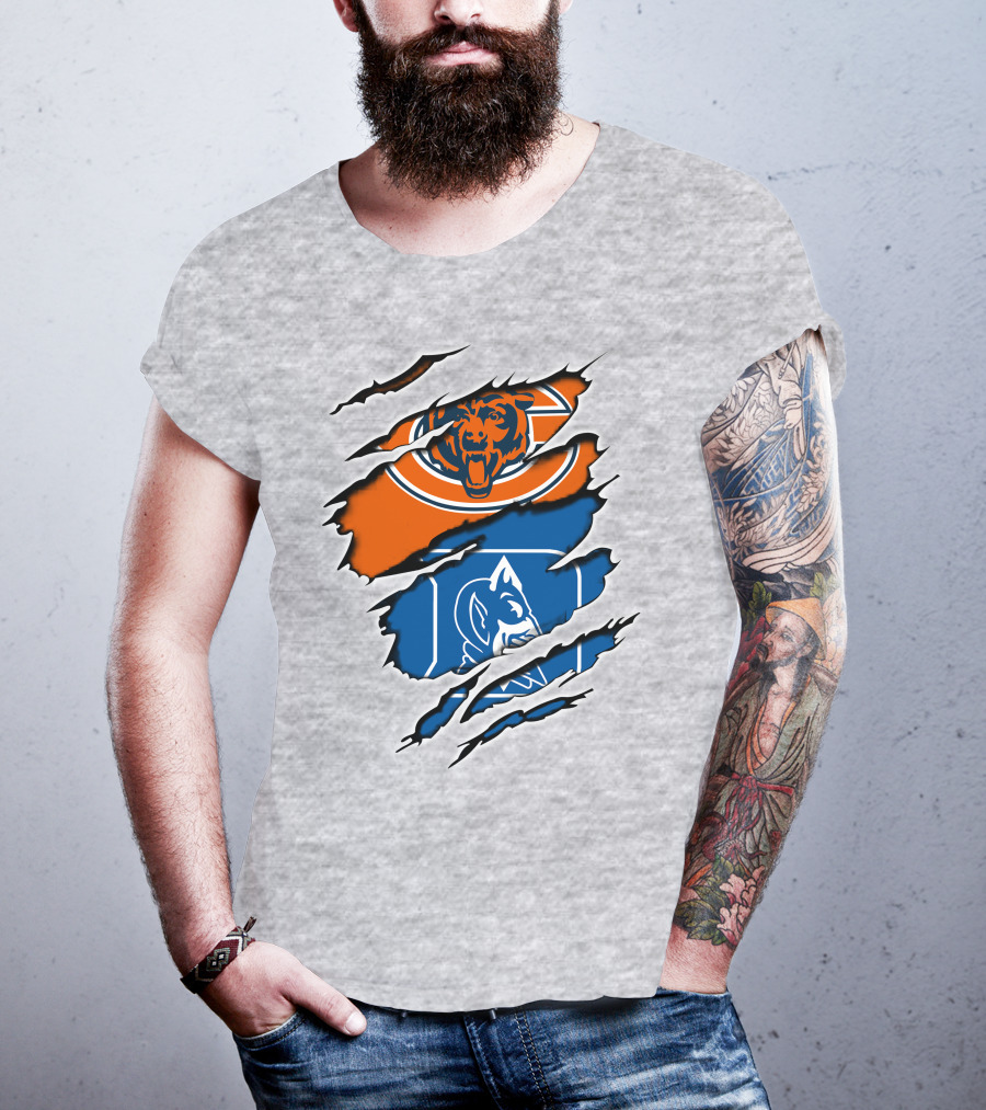 Chicago Bears Duke Blue Devils Fusion T-Shirt