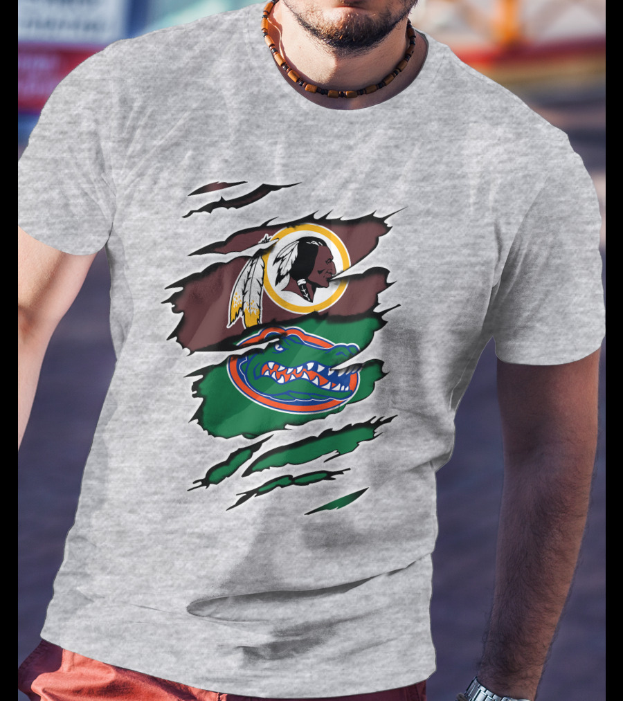 Washington Football Team Florida Gators Logo Mashup T-Shirt