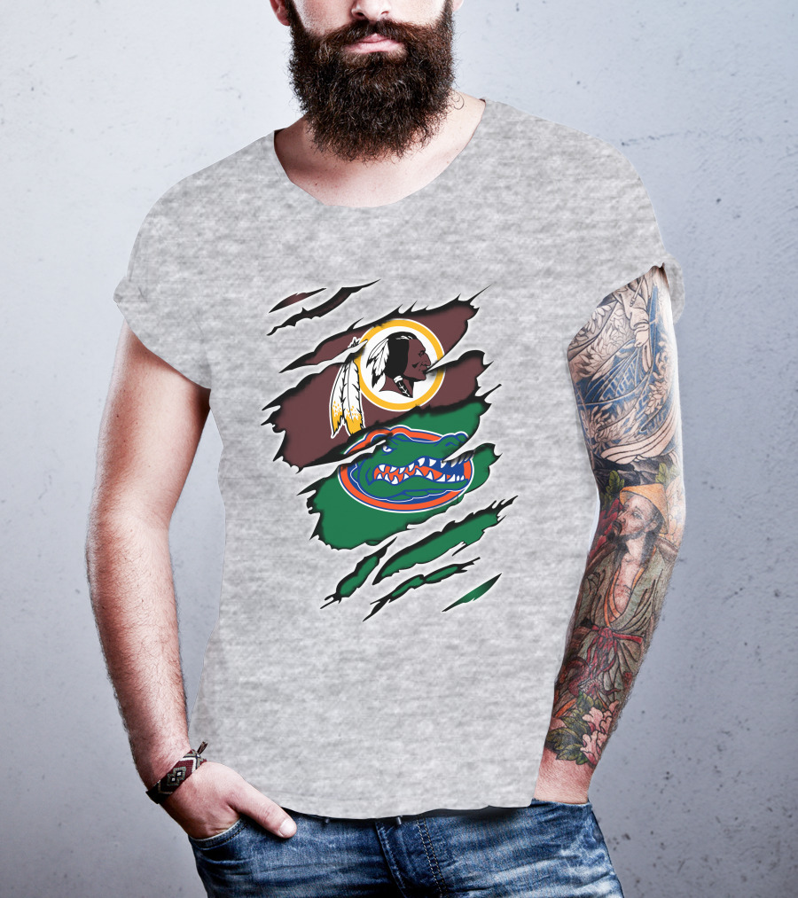 Washington Football Team Florida Gators Logo Mashup T-Shirt