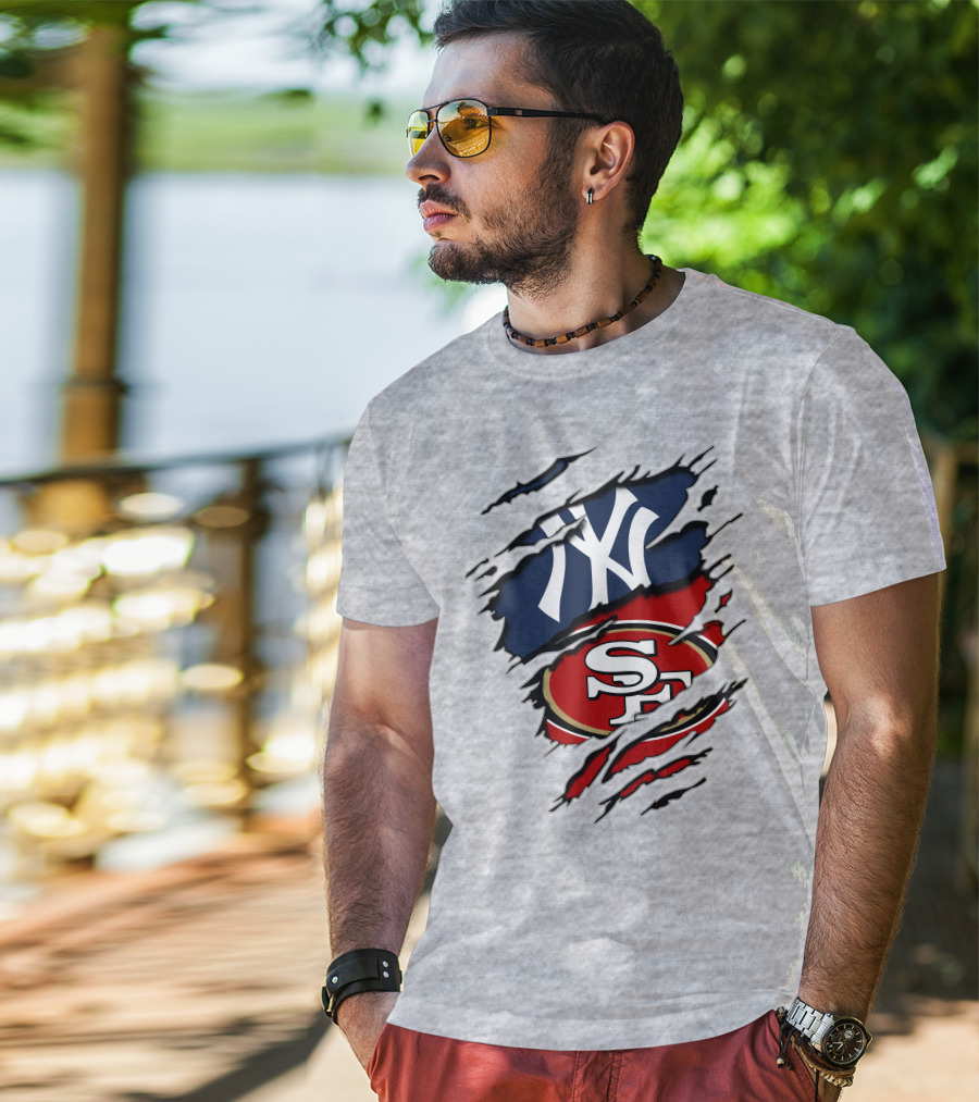49ers Yankees Logo Mashup T-Shirt