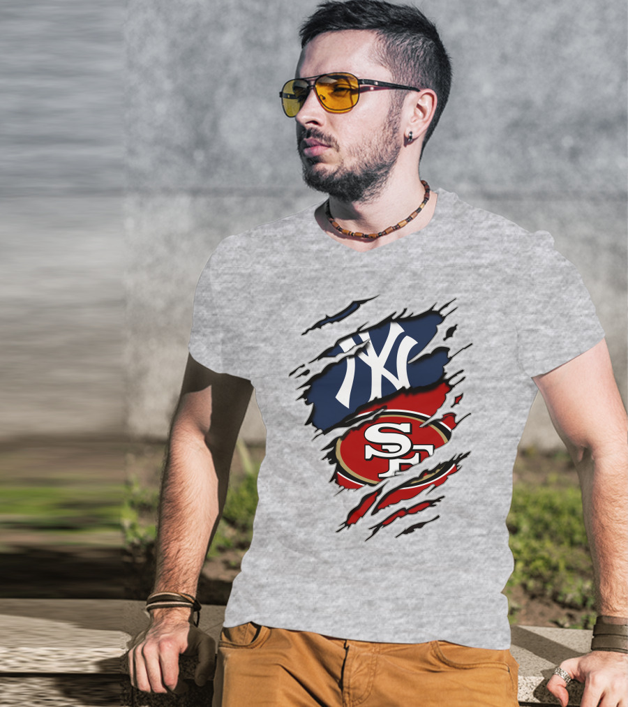 49ers Yankees Logo Mashup T-Shirt
