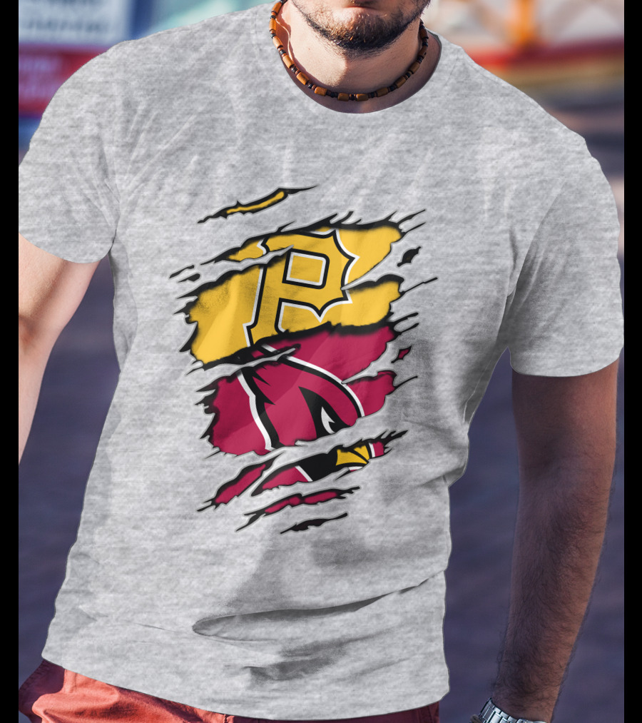 Cardinals And Pirates Logo Mashup T-Shirt