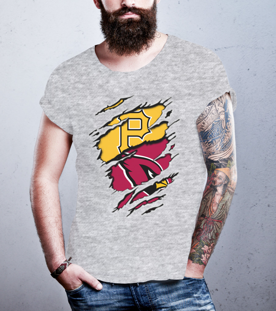 Cardinals And Pirates Logo Mashup T-Shirt