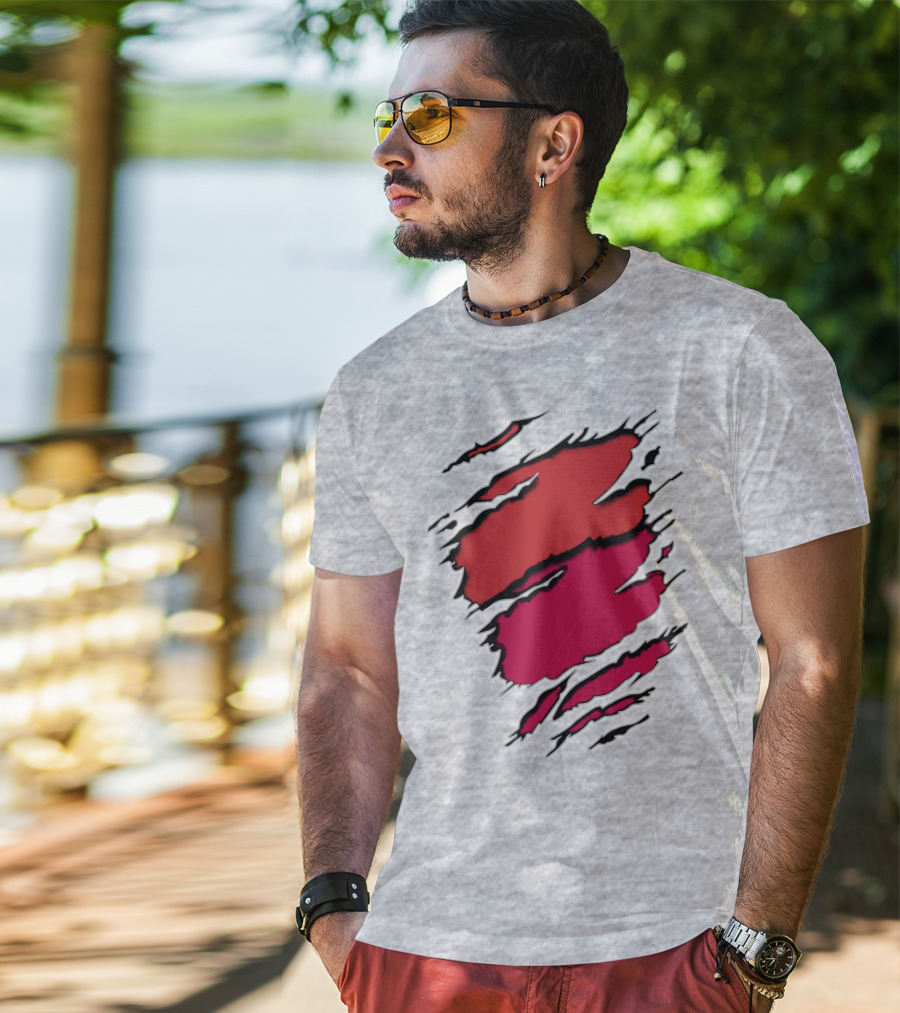 Cardinals Louis Cardinals Red Claw Marks T-Shirt