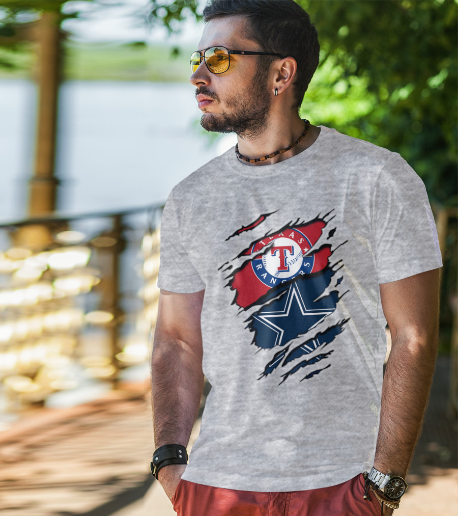 Texas Rangers And Dallas Cowboys Mashup T-Shirt