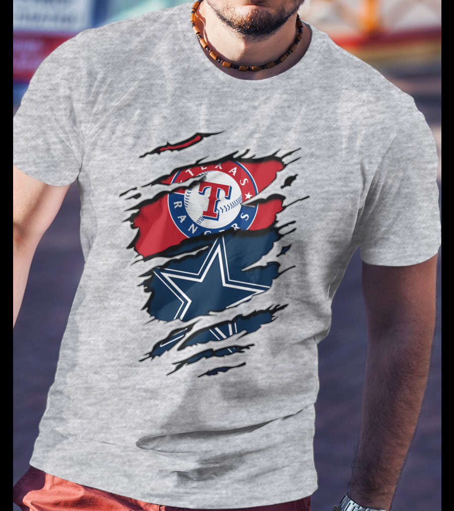 Texas Rangers And Dallas Cowboys Mashup T-Shirt
