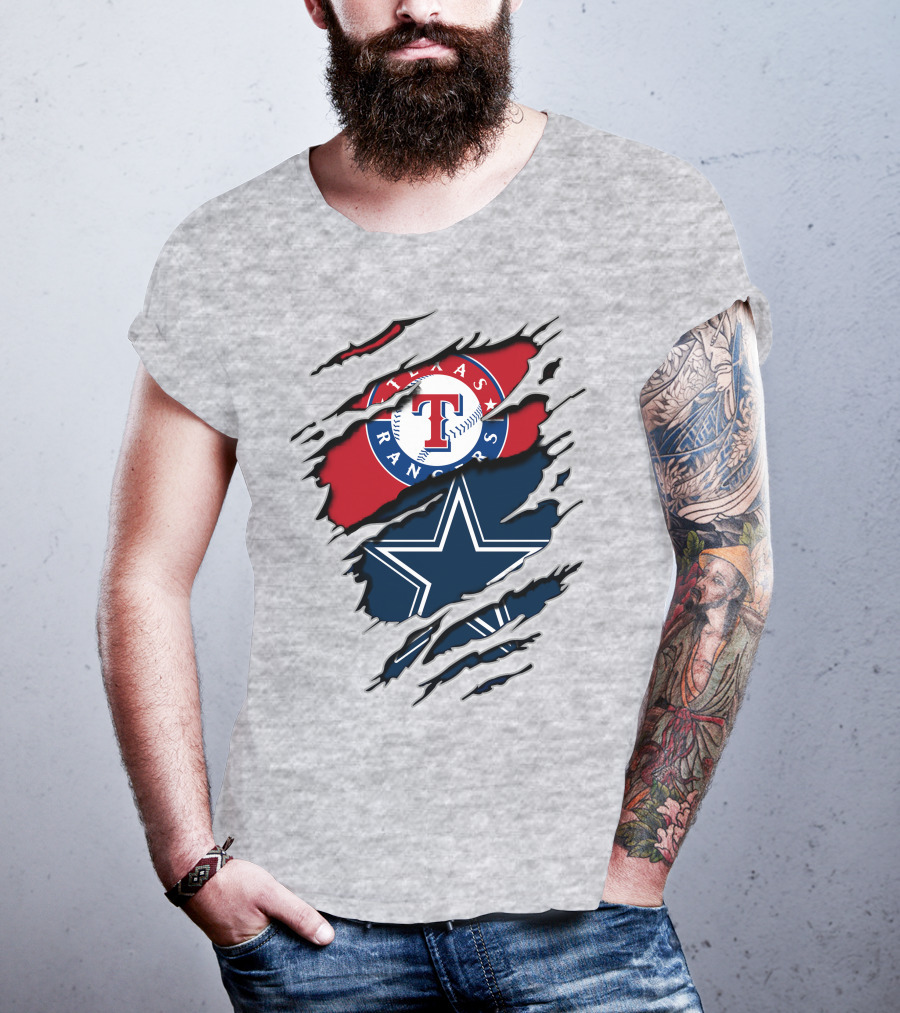 Texas Rangers And Dallas Cowboys Mashup T-Shirt