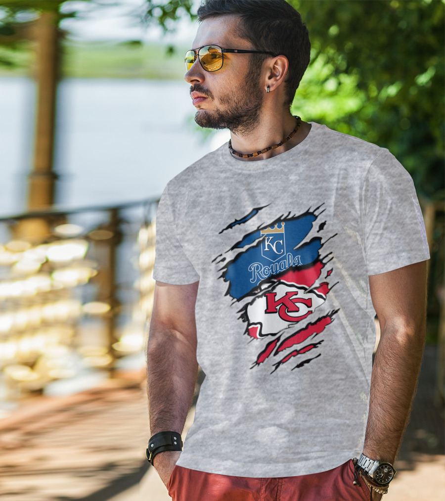 Kc Royals Chiefs Logo Fusion T-Shirt