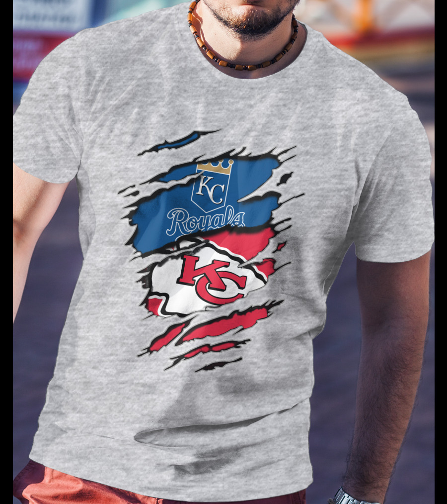Kc Royals Chiefs Logo Fusion T-Shirt