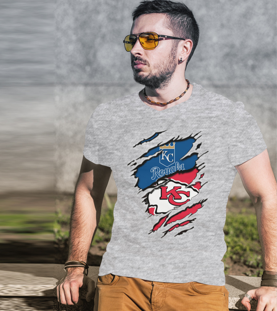 Kc Royals Chiefs Logo Fusion T-Shirt