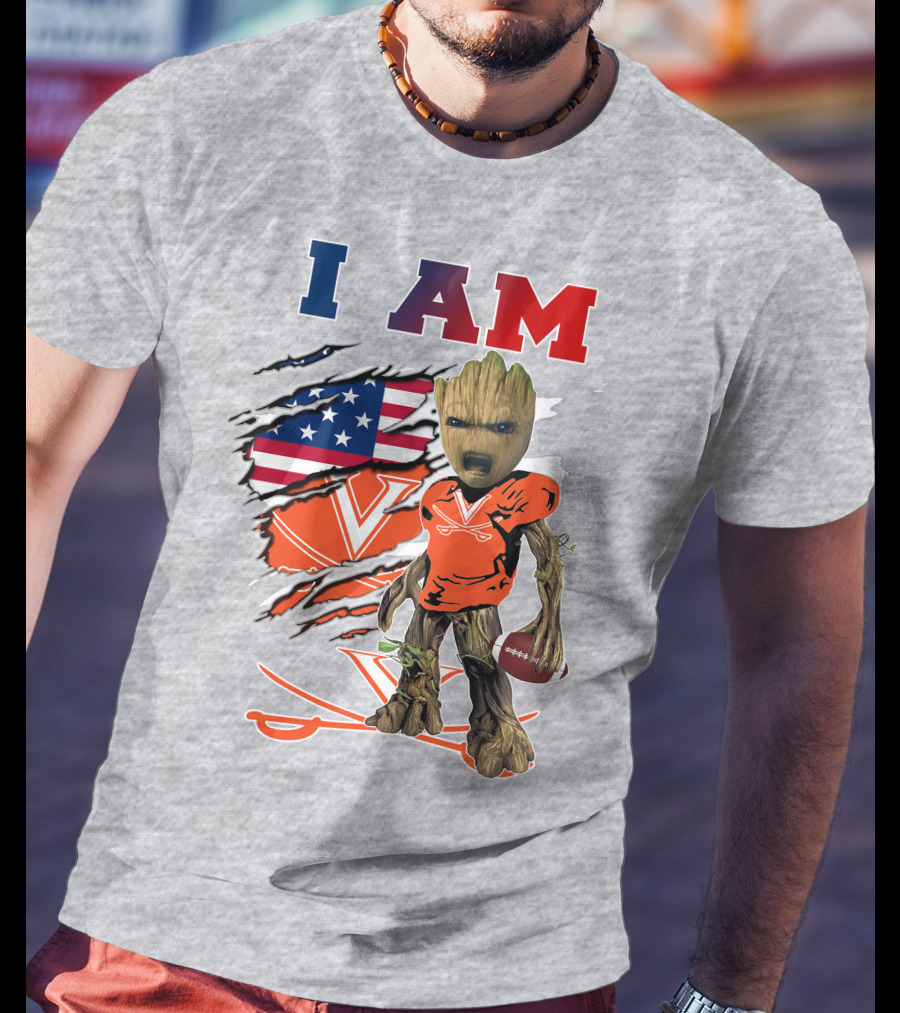 I Am American Football Cavaliers Virginia Groot T-Shirt