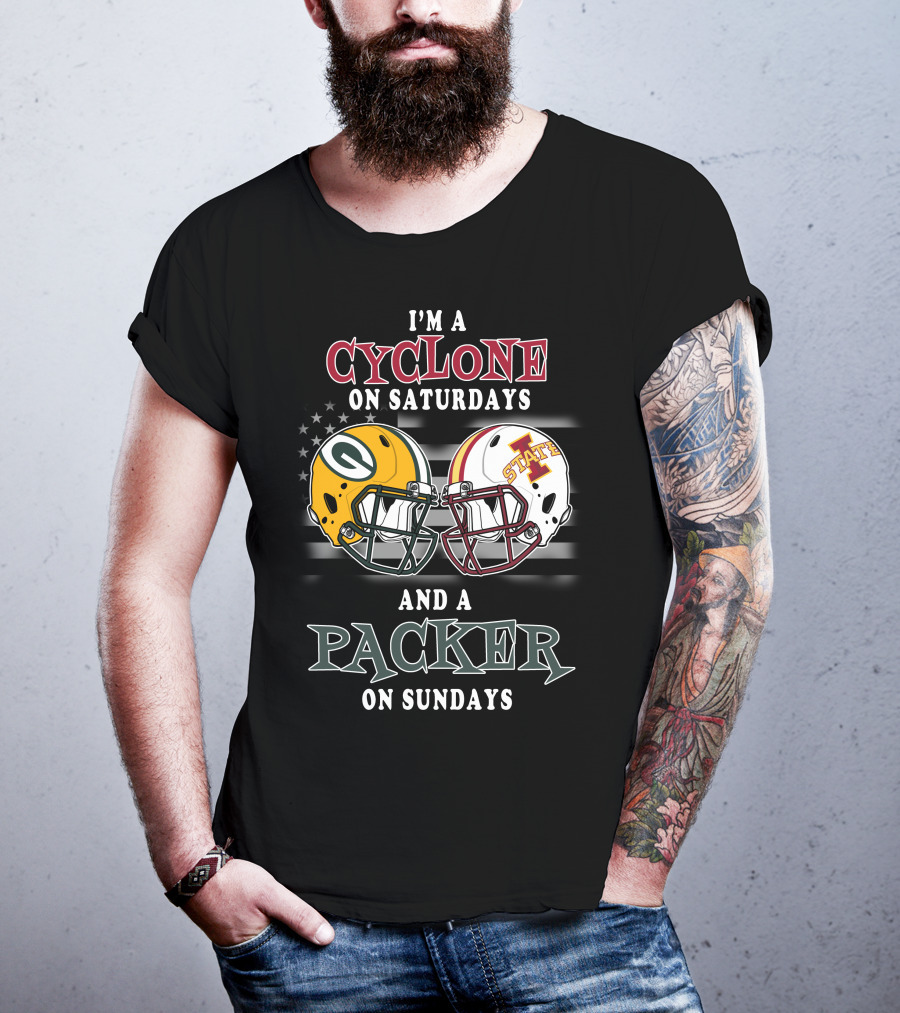I'm A Cyclone On Saturdays And A Packer On Sundays T-Shirt