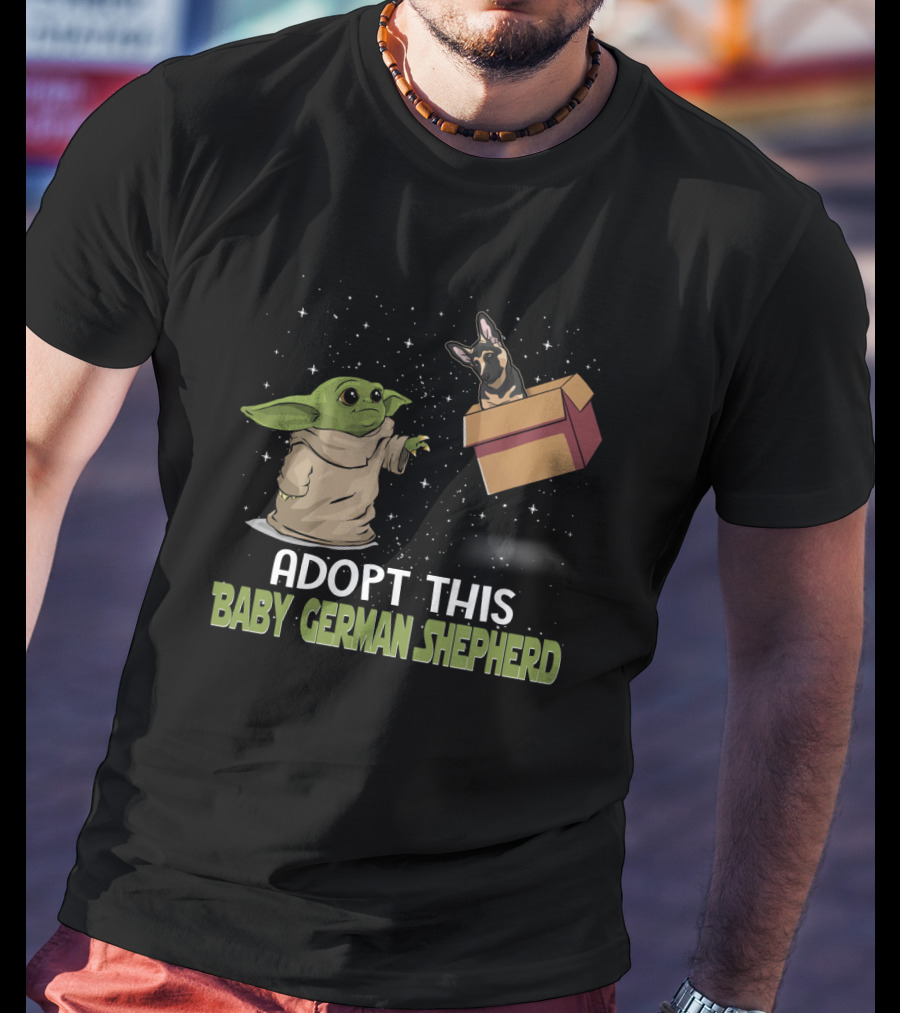 Adopt This Baby Yoda German Shepherd T-Shirt