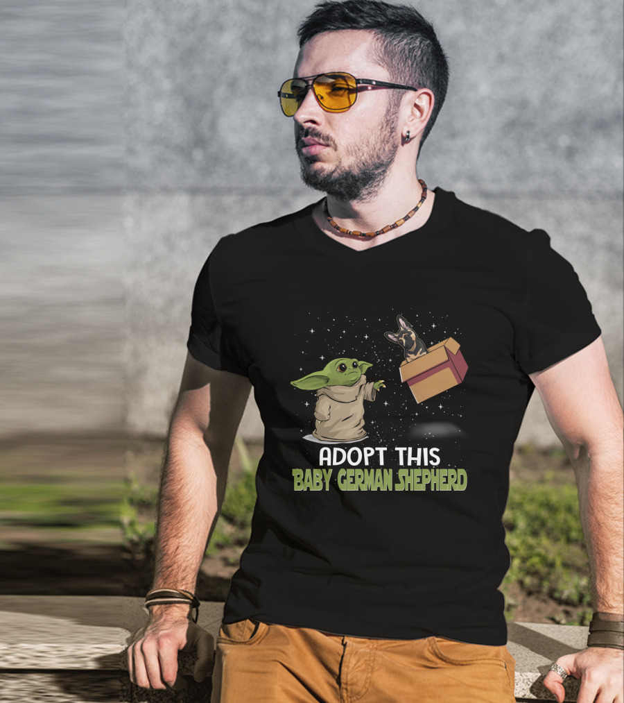 Adopt This Baby Yoda German Shepherd T-Shirt