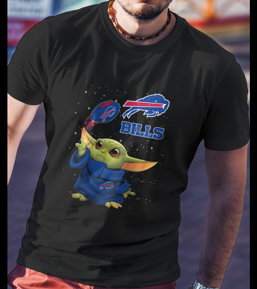 Baby Yoda Buffalo Bills NFL Star Wars Crossover T-Shirt