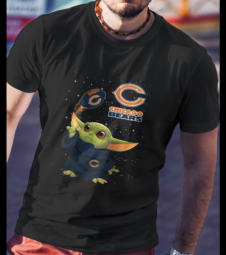 Baby Yoda Chicago Bears Football Force Magic T-Shirt