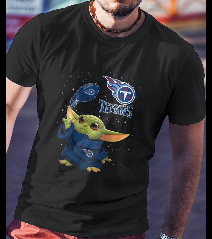 Tennessee Titans Baby Yoda Football Force T-Shirt