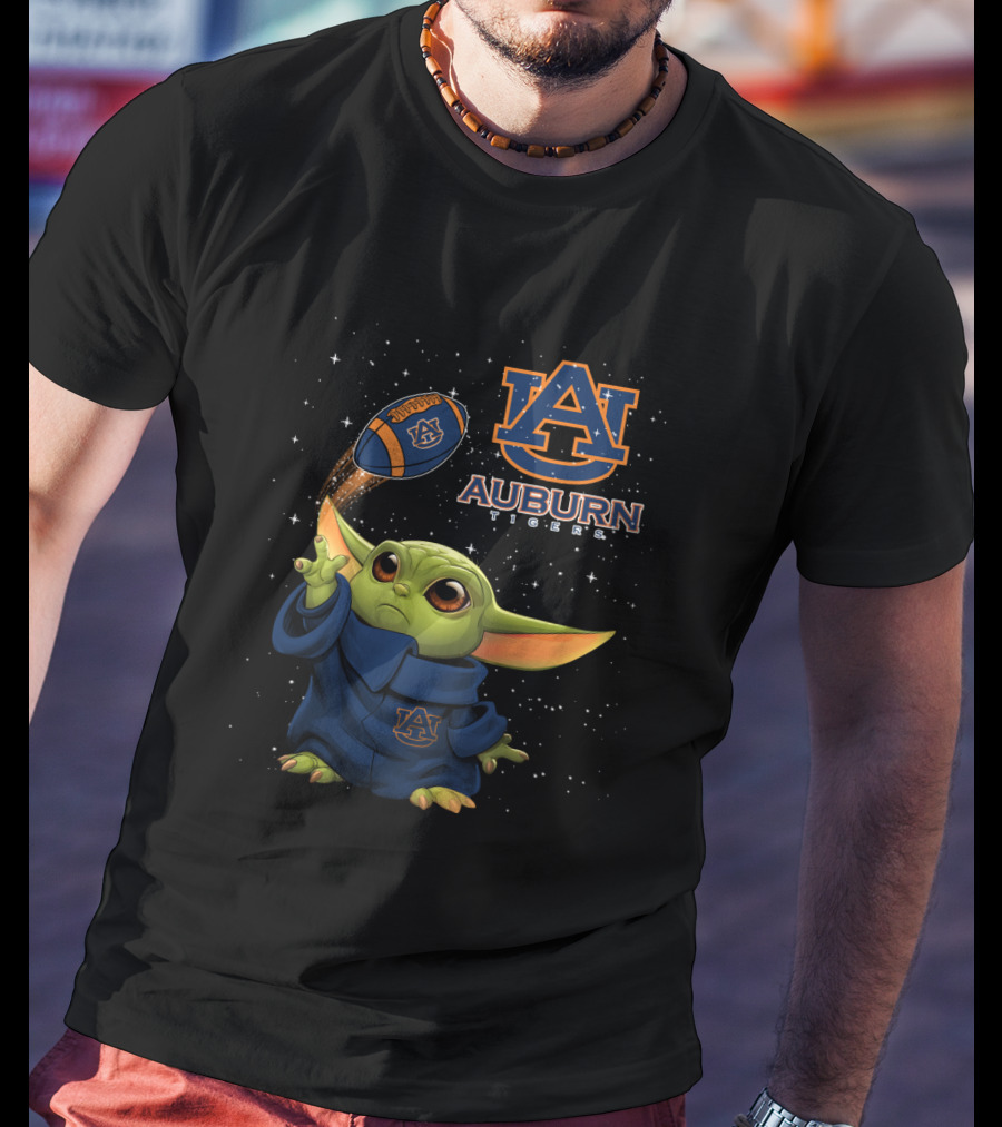 Baby Yoda Auburn Tigers Football Auburn University T-Shirt