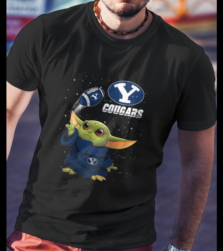 Baby Yoda BYU Cougars Football Magic T-Shirt