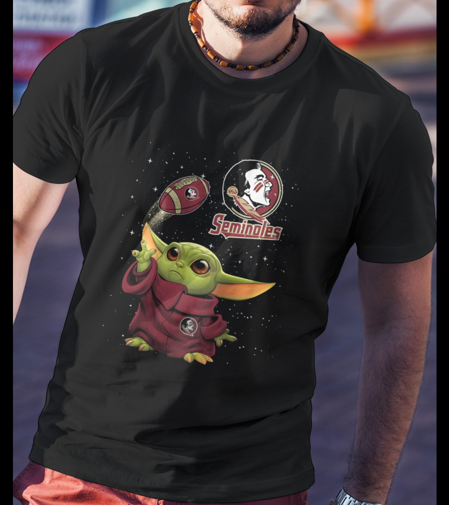 Baby Yoda Football Florida State Seminoles Magic T-Shirt