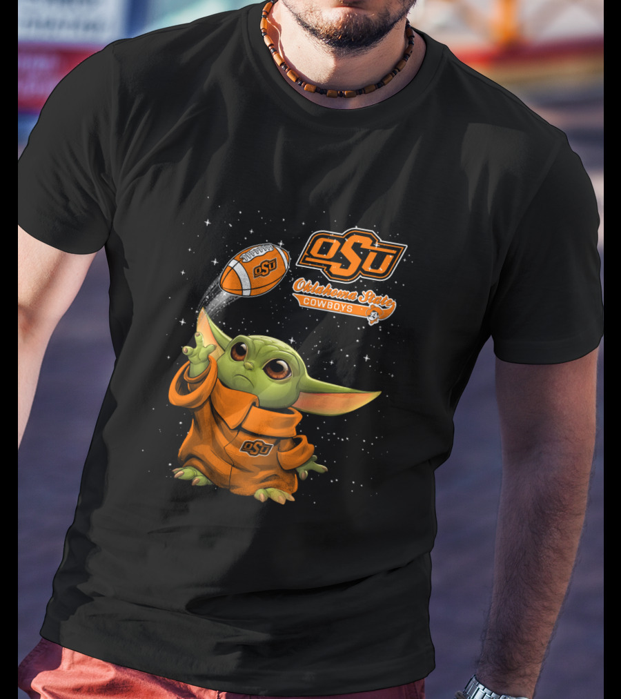 OSU Baby Yoda Oklahoma State Cowboys Football T-Shirt