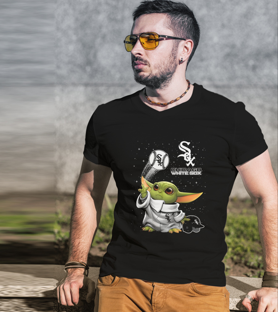 Chicago White Sox Star Wars Character Baseball Skills With Team T-Shirt