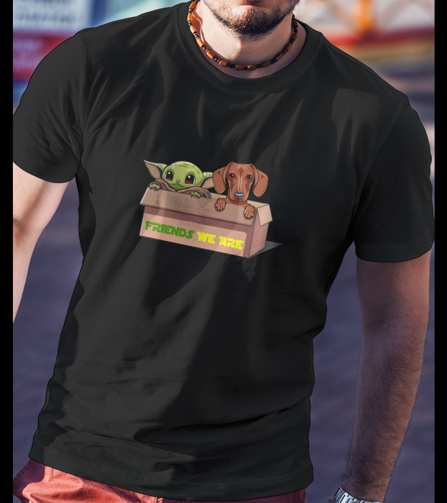 Friends We Are Baby Yoda Dachshund Box T-Shirt