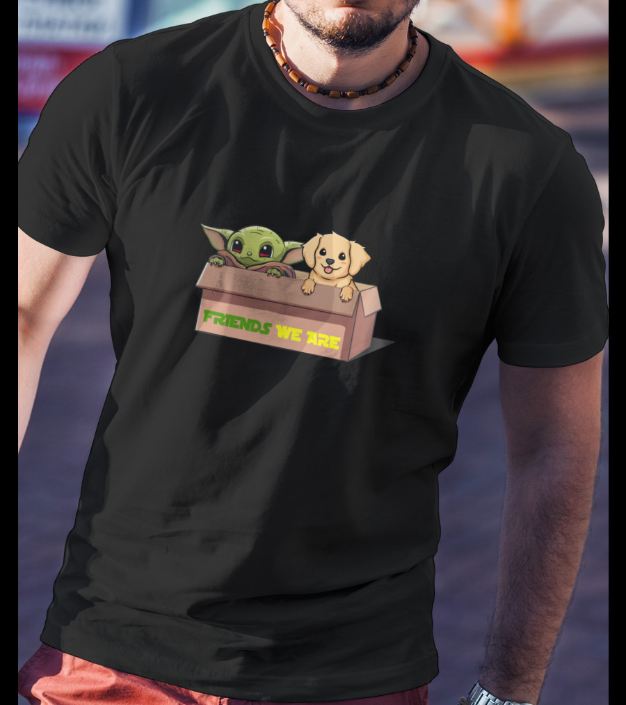 Baby Yoda Golden Retriever Friends We Are T-Shirt
