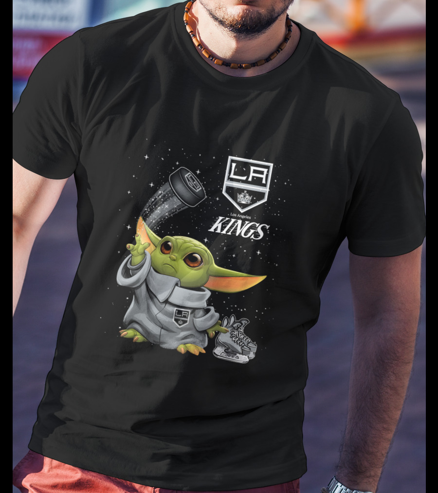Baby Yoda LA Kings Los Angeles Hockey T-Shirt