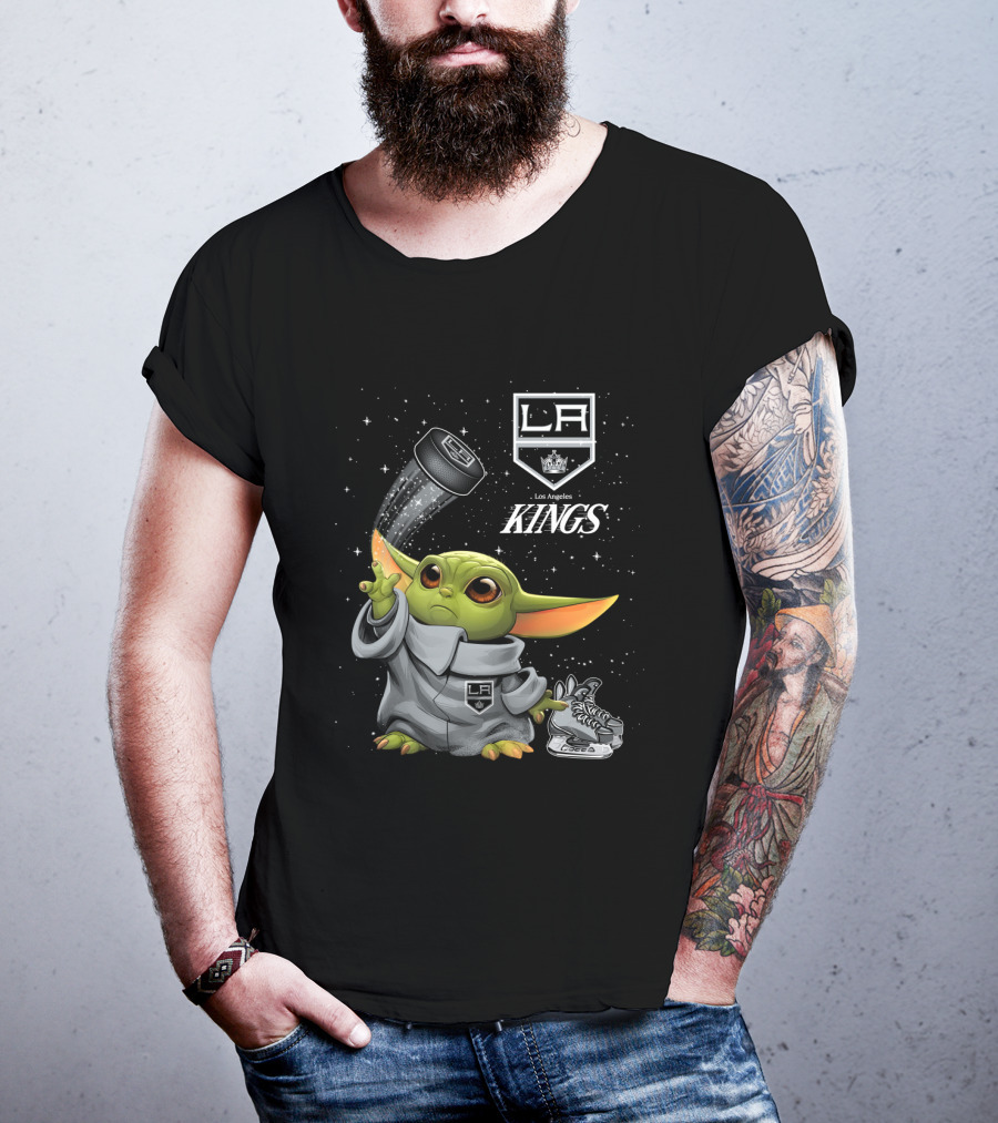 Baby Yoda LA Kings Los Angeles Hockey T-Shirt