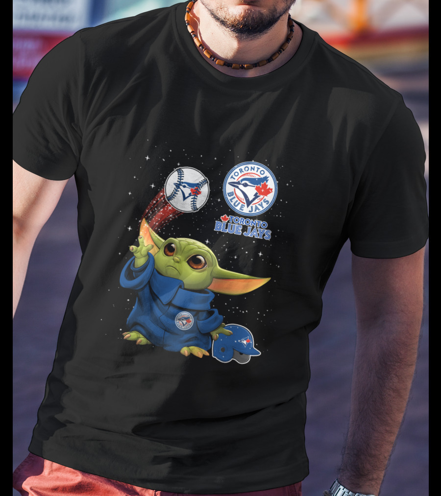 Toronto Blue Jays Baseball With Green Character And Baseball Hat T-Shirt