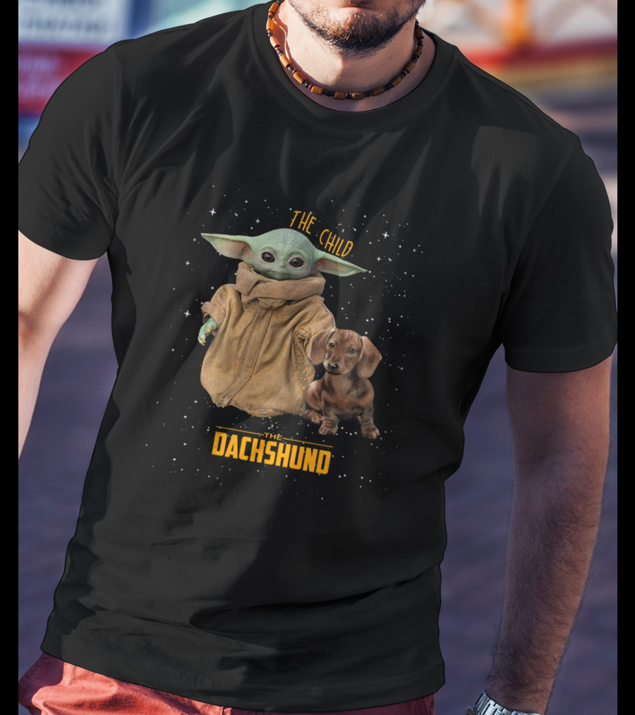 The Child Baby Yoda With The Dachshund T-Shirt