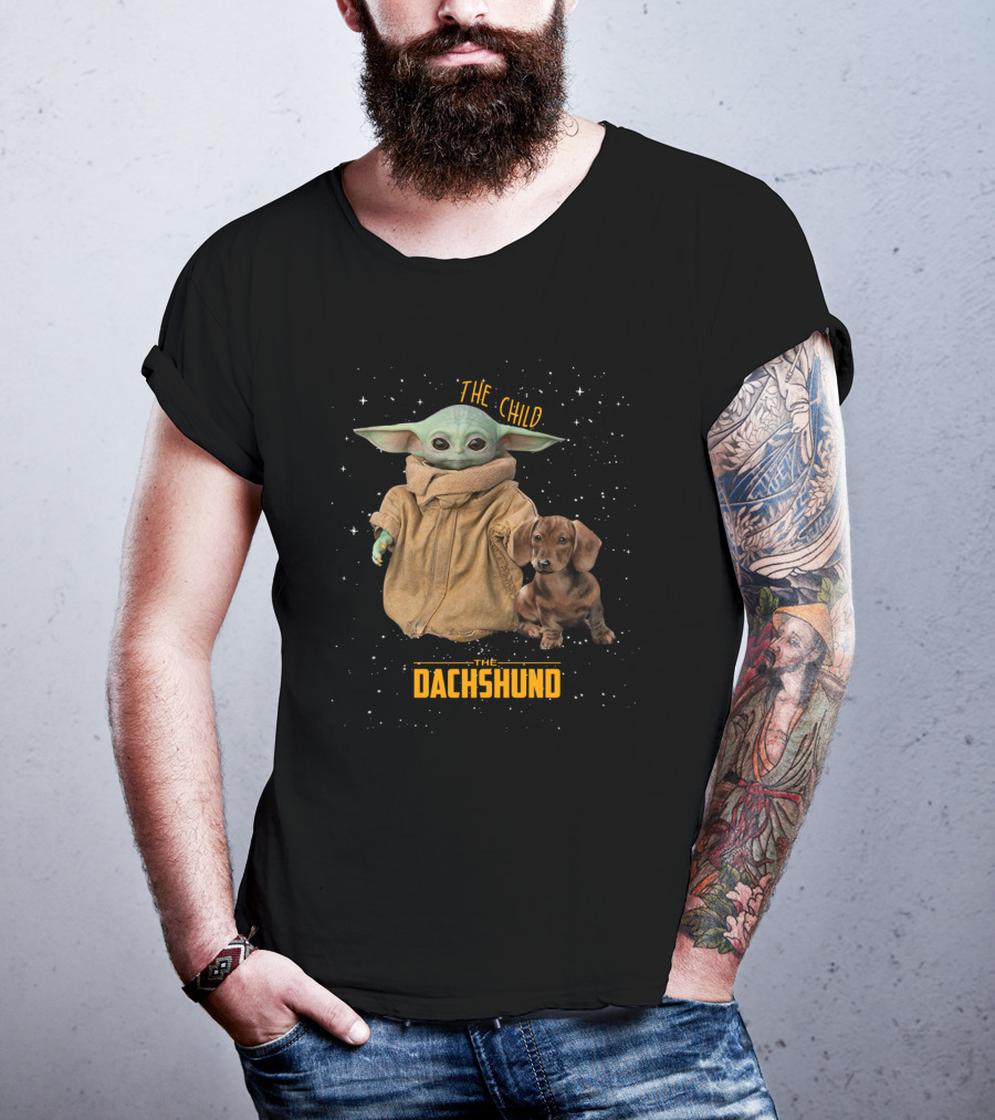 The Child Baby Yoda With The Dachshund T-Shirt