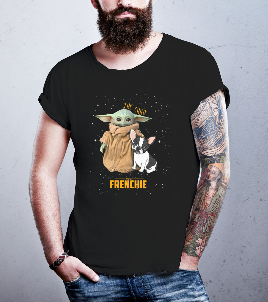 The Child Baby Yoda And Frenchie Star Wars T-Shirt