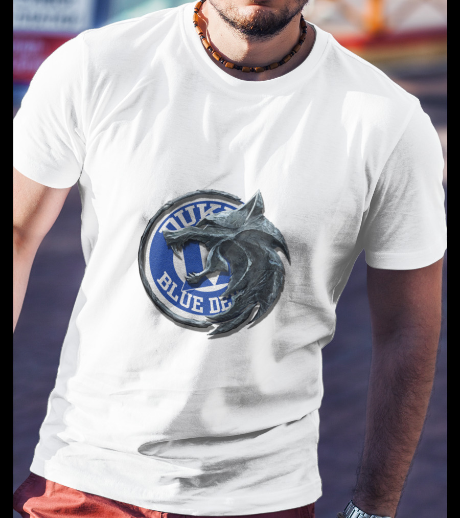 Duke Blue Devils Logo With Fierce Wolf Design Cht1Twnc2005 T-Shirt