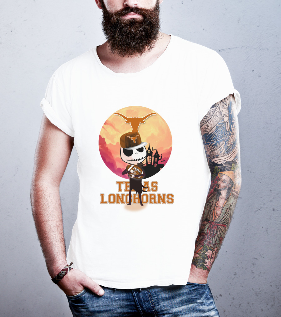 Texas Longhorns Football Skeleton Halloween T-Shirt