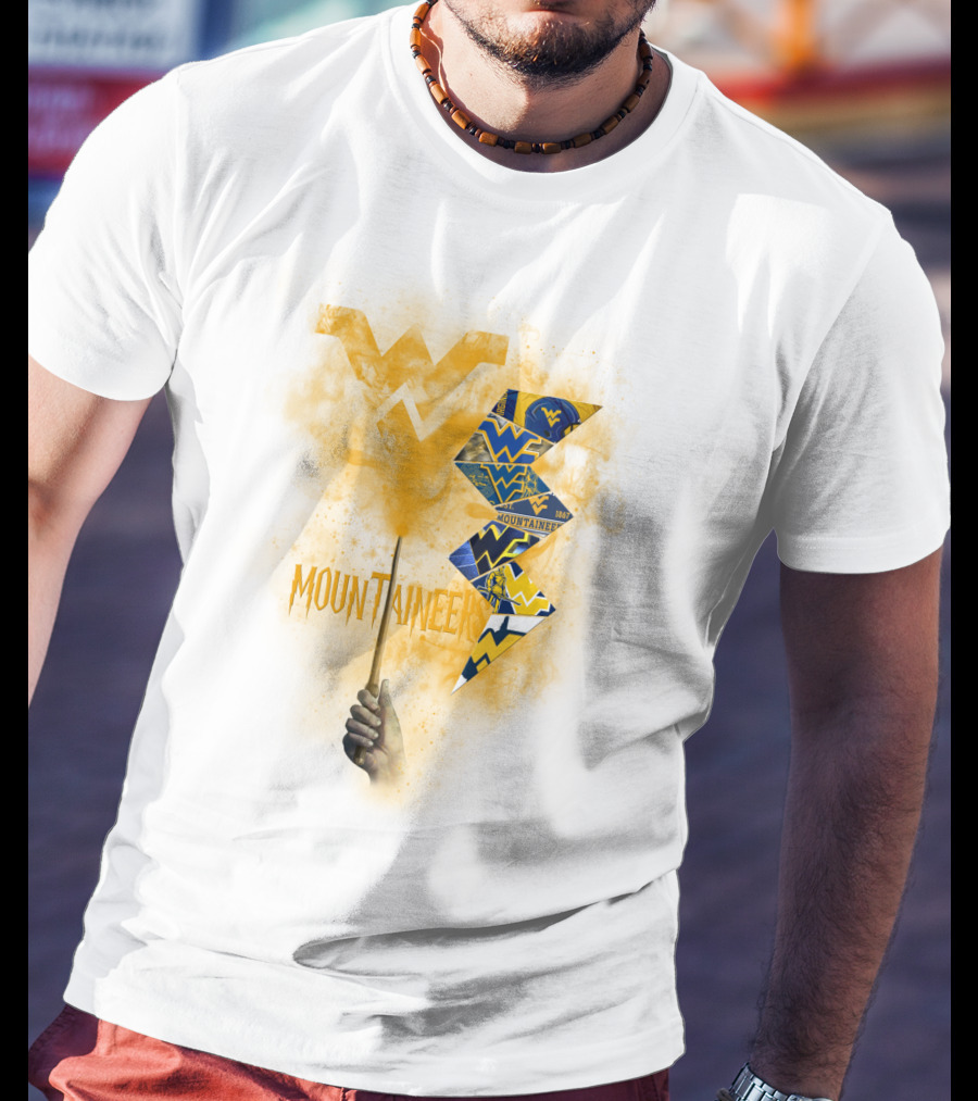 West Virginia Mountaineers Wvu Triangles And Smoke T-Shirt