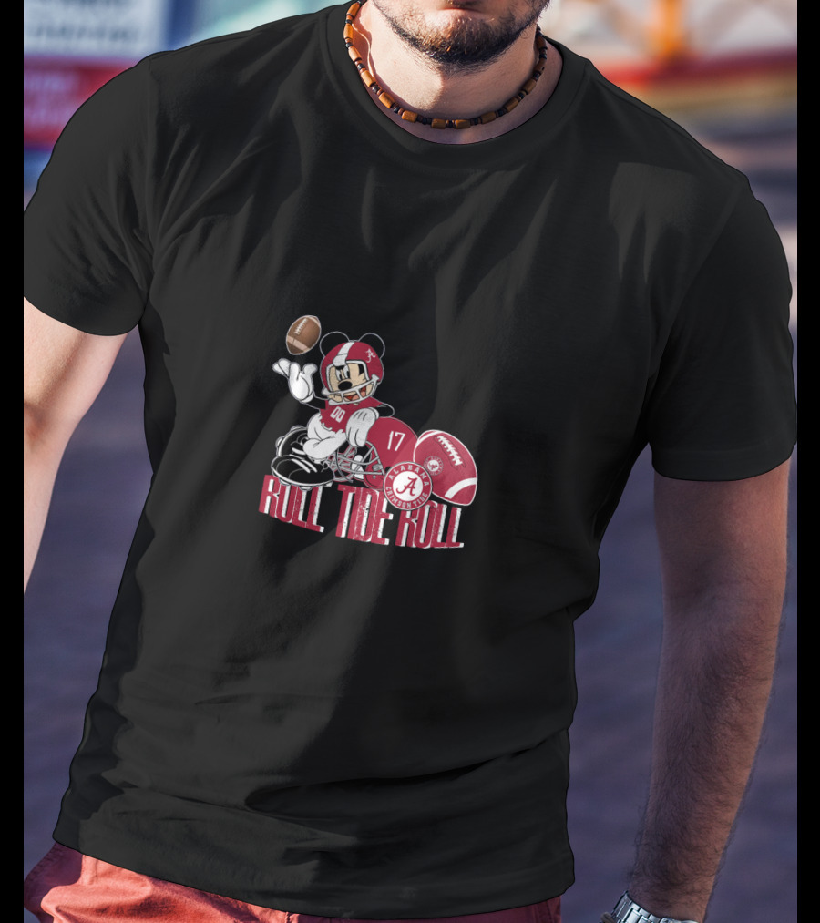 Roll Tide Roll Alabama Football Mickey Mouse T-Shirt
