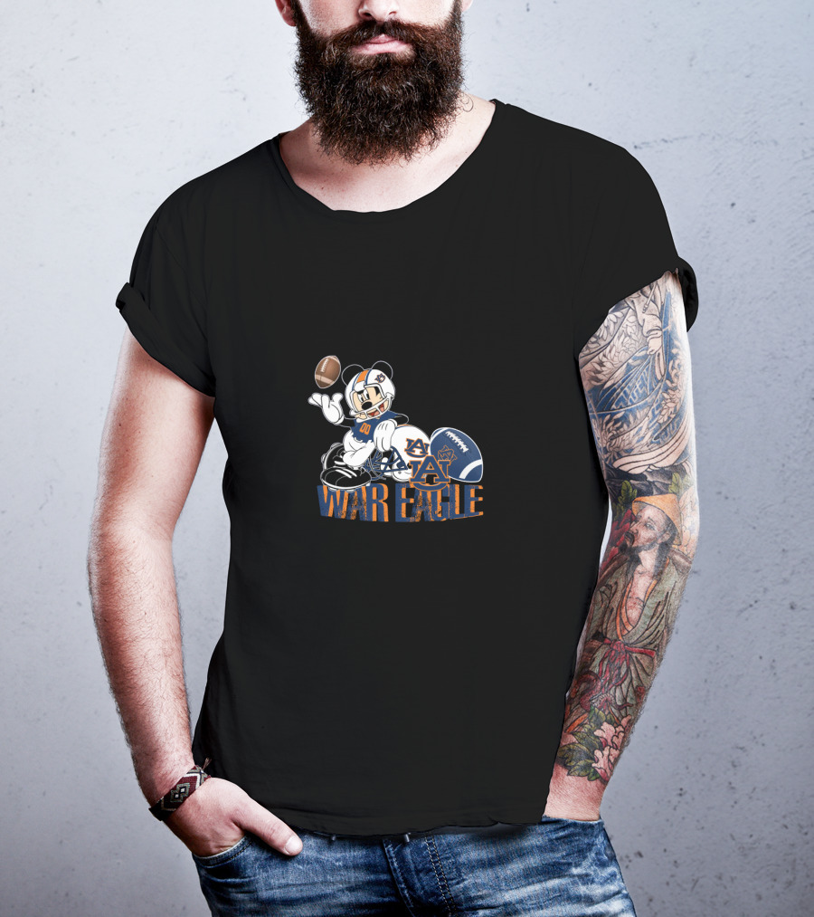 Auburn War Eagle Mickey Football Auburn Tigers T-Shirt