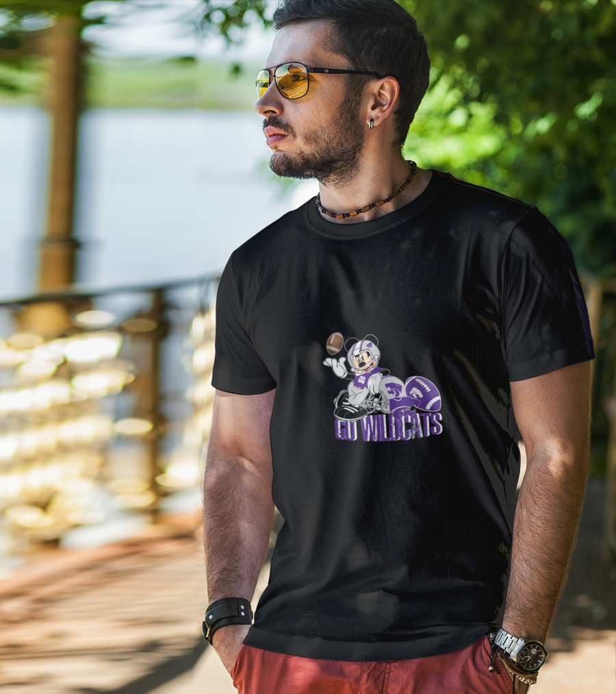 Chtnca8011 Go Wildcats Football Mickey T-Shirt